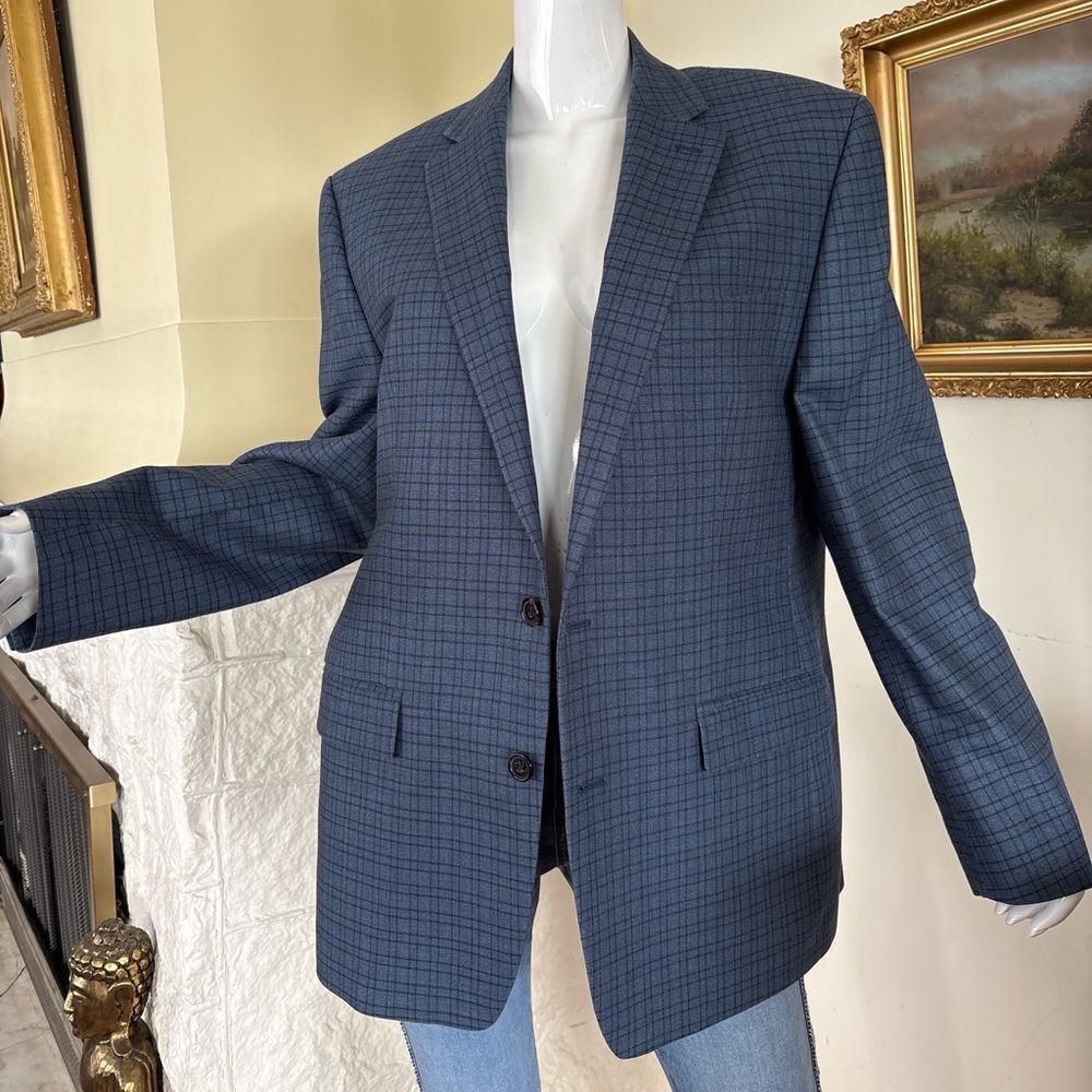 Ralph Lauren “Lauren” Classic Blue Check Blazer – Tailored Sport Coat - Picture 3 of 10